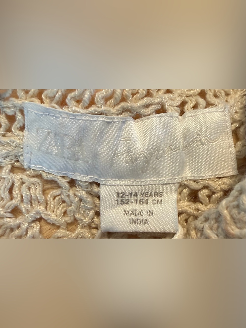 ZARA Cream Open-Knit Sweater - Picture 4 of 6